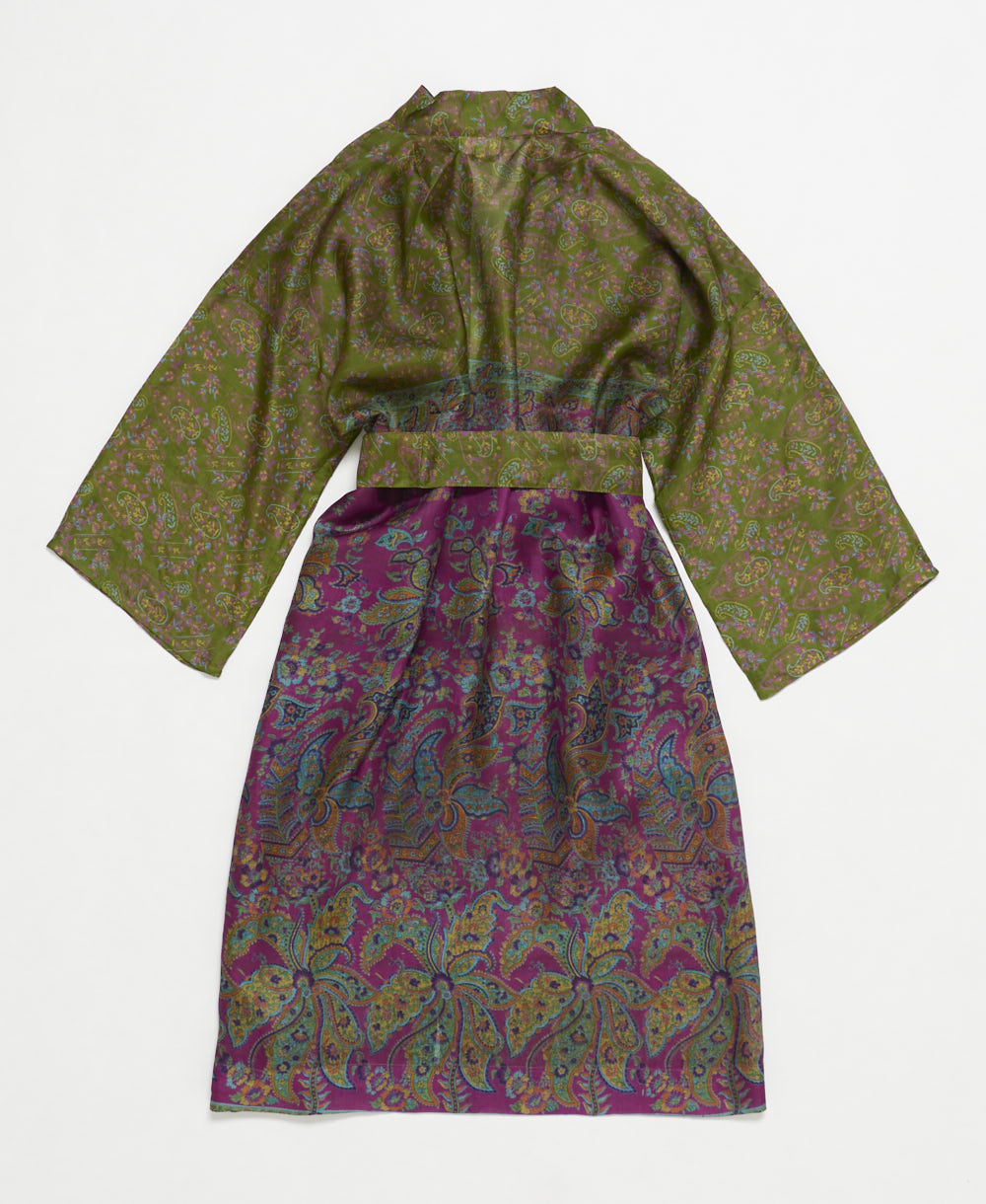 Artisan-made one-of-a-kind vintage silk robe