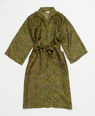 silk robe ethically made using upcycled
vintage silk saris