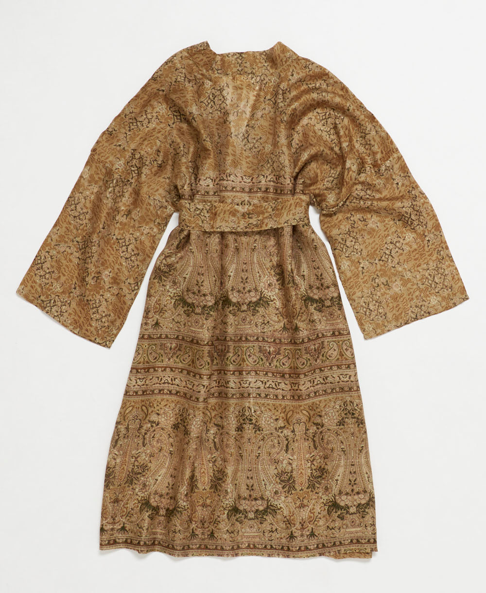 Artisan-made one-of-a-kind vintage silk robe