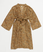 silk robe ethically made using upcycled
vintage silk saris