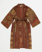 silk robe ethically made using upcycled
vintage silk saris