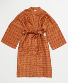 silk robe ethically made using upcycled
vintage silk saris
