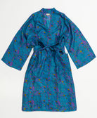 silk robe ethically made using upcycled
vintage silk saris
