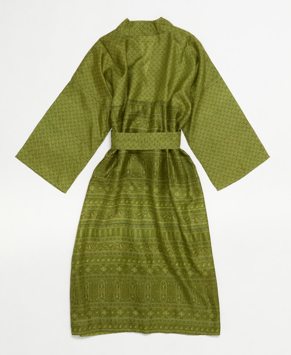 Artisan-made one-of-a-kind vintage silk robe