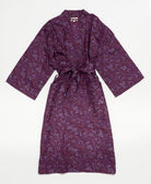 silk robe ethically made using upcycled
vintage silk saris