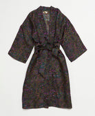 silk robe ethically made using upcycled
vintage silk saris