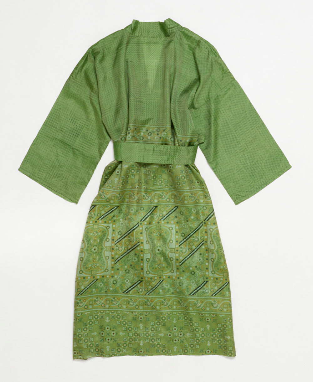 Artisan-made one-of-a-kind vintage silk robe