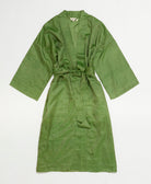 silk robe ethically made using upcycled
vintage silk saris
