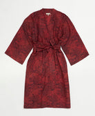 silk robe ethically made using upcycled
vintage silk saris