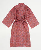 silk robe ethically made using upcycled
vintage silk saris
