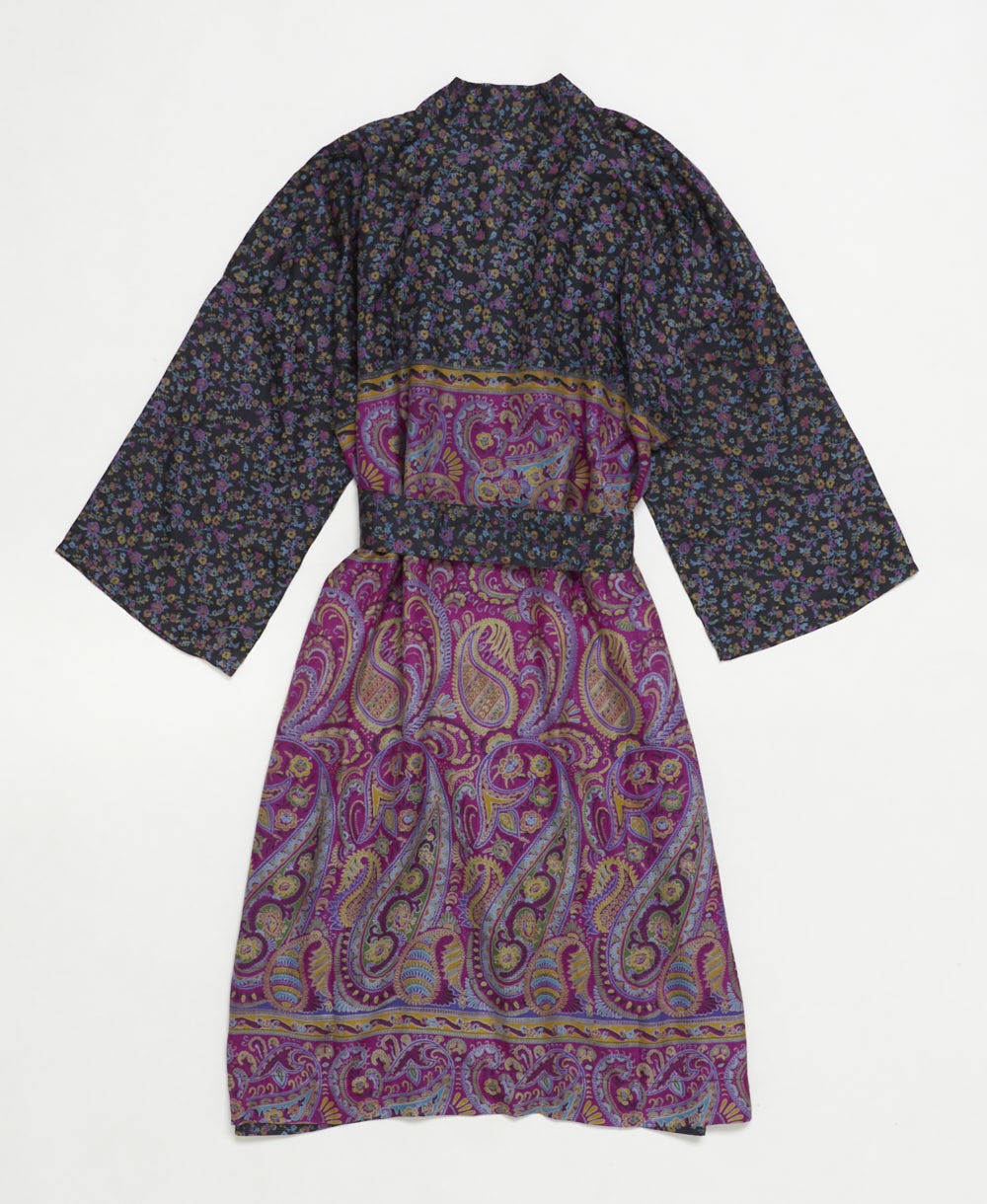 Artisan-made one-of-a-kind vintage silk robe