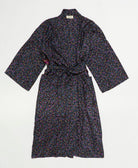 silk robe ethically made using upcycled
vintage silk saris