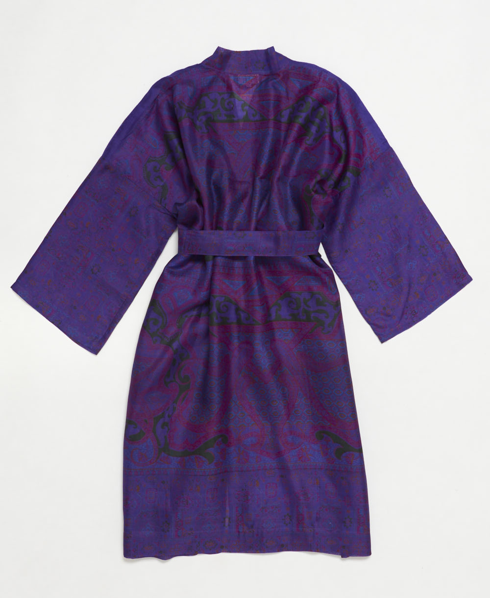 Artisan-made one-of-a-kind vintage silk robe