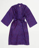 silk robe ethically made using upcycled
vintage silk saris