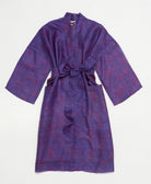 silk robe ethically made using upcycled
vintage silk saris