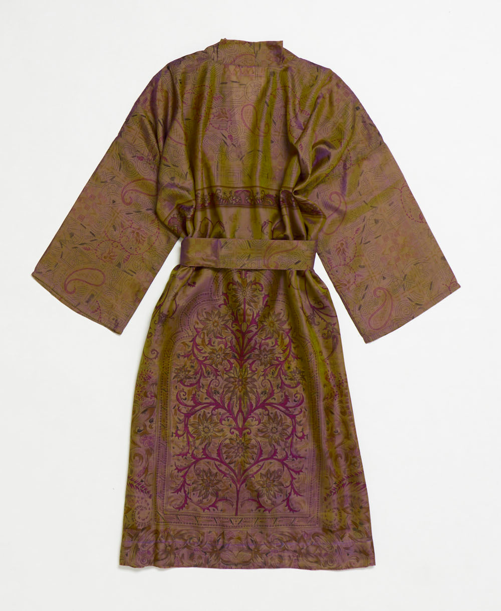 Artisan-made one-of-a-kind vintage silk robe
