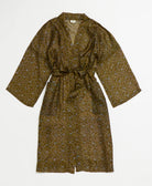 silk robe ethically made using upcycled
vintage silk saris