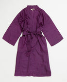 silk robe ethically made using upcycled
vintage silk saris