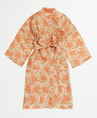 silk robe ethically made using upcycled
vintage silk saris