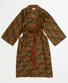 silk robe ethically made using upcycled
vintage silk saris