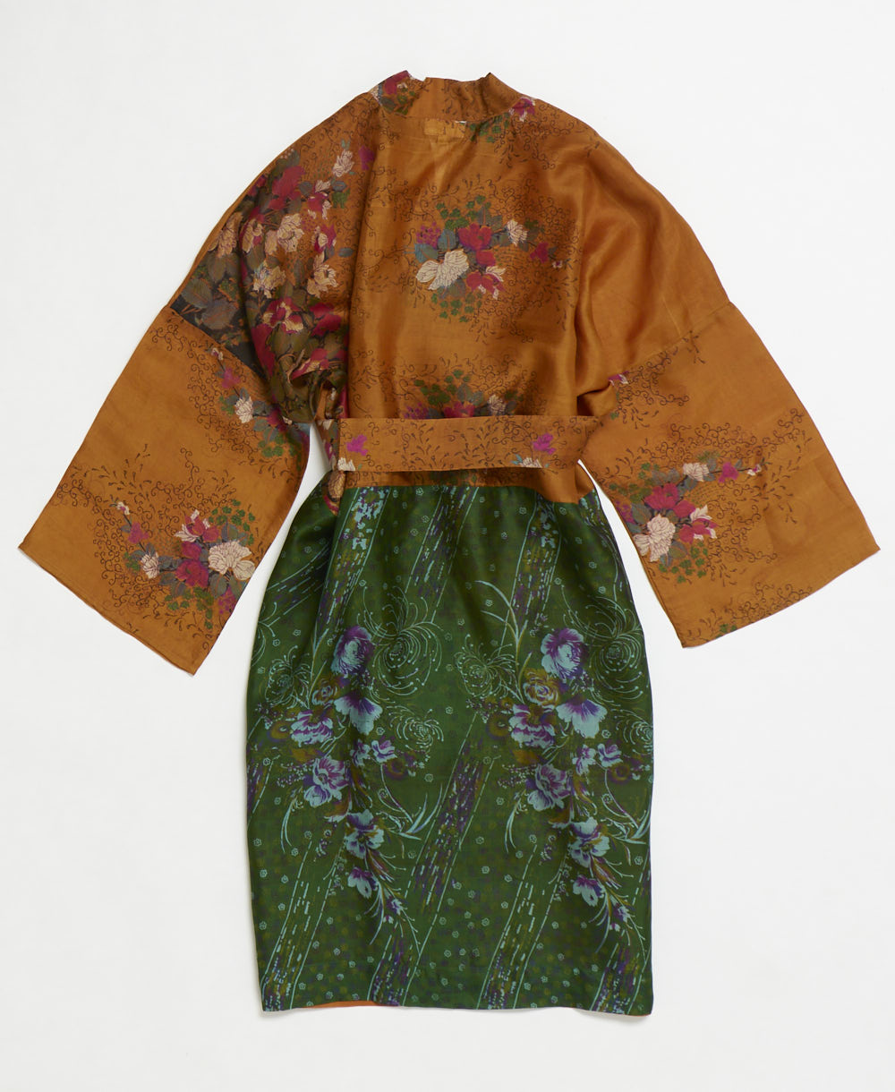 Artisan-made one-of-a-kind vintage silk robe