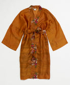 silk robe ethically made using upcycled
vintage silk saris