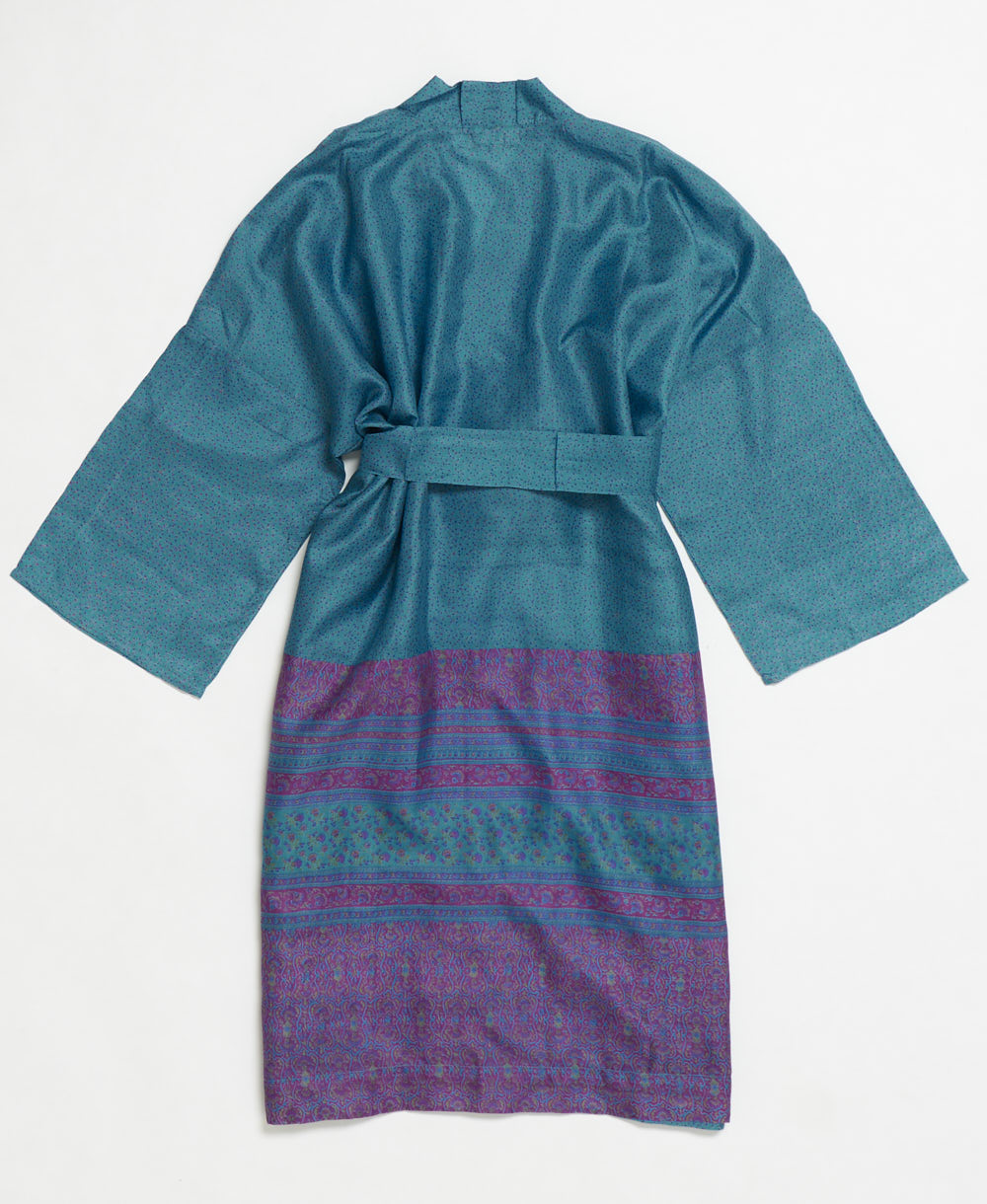 Artisan-made one-of-a-kind vintage silk robe