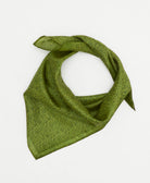 bright lime green vintage silk scarf in subtle floral print