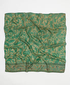 vintage silk square scarf handmade from upcycled saris in India by women artisans
