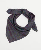 eco-friendly and unique silk square scarf in a one-of-a-kind pattern handcrafted by women artisans in India