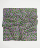 vintage silk square scarf handmade in India from upcycled silk sari fabrics