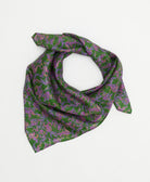 eco-friendly and unique silk square scarf in a one-of-a-kind pattern handcrafted by women artisans in India