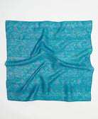 vintage silk square scarf handmade in India from upcycled silk sari fabrics