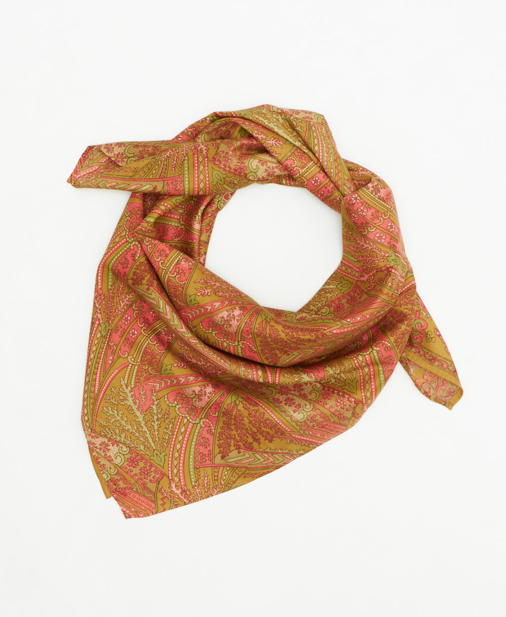 小物 CTHY HIGH-END VINTAGE SILK SCARF Vintage Silk Square Scarf: No. 260210 | Anchal – Anchal Project