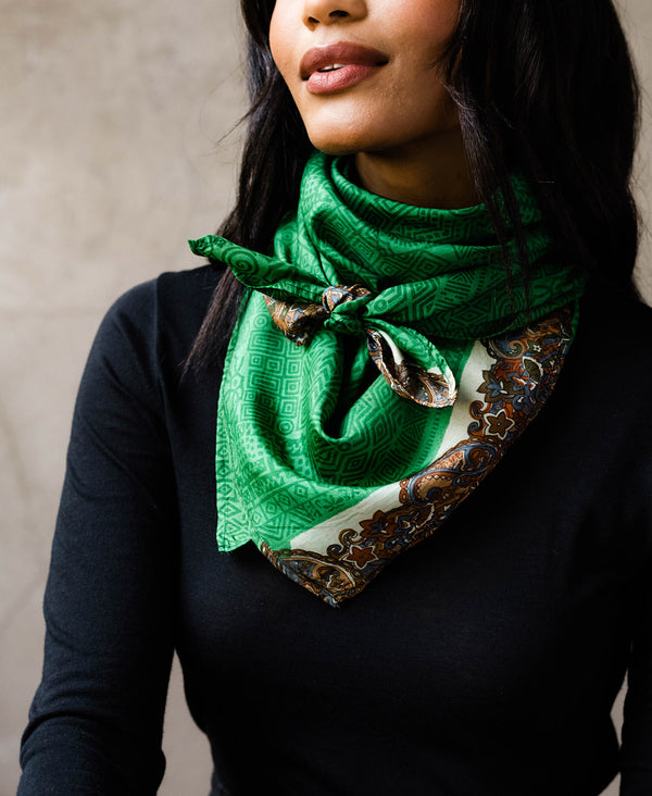 silky vintage oversized scarves made from eco-friendly upcycled silk saris