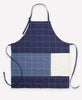 organic cotton lightweight apron with adjustable ties in navy blue by Anchal