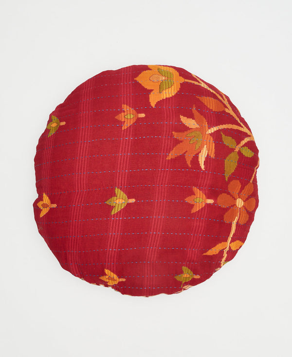 Round Kantha Throw Pillow - No. 230711