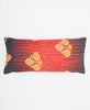 Red, black, and yellow vintage cotton lumbar pillow 