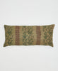 green floral sustainable lumbar pillow 