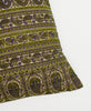 fair trade throw pillow handmade by women artisans using layers of recycled vintage cotton saris 