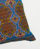 fair trade throw pillow handmade by women artisans using layers of upcycled vintage cotton saris 