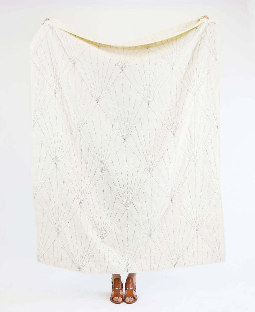 Anchal hand-embroidered quilt made with organic cotton