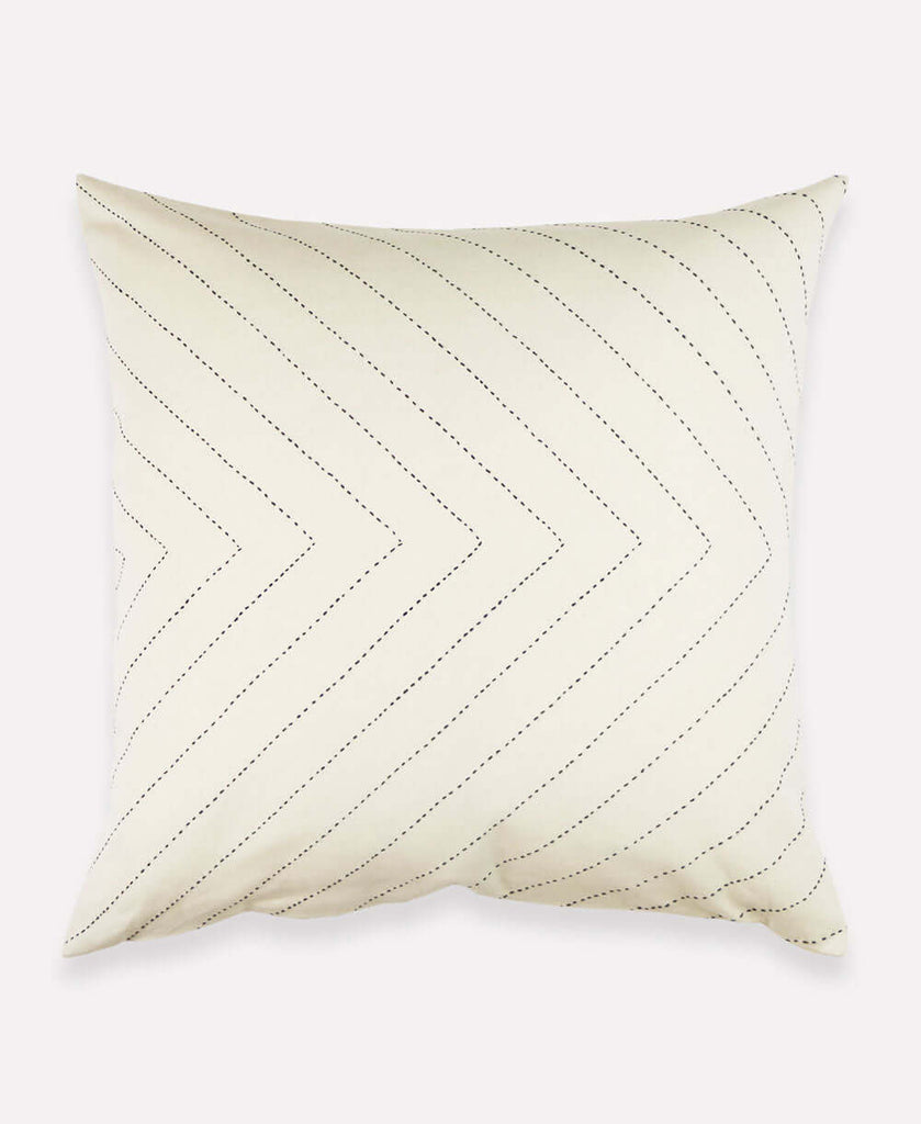 Anchal Project embroidered arrow throw pillow in ivory bone