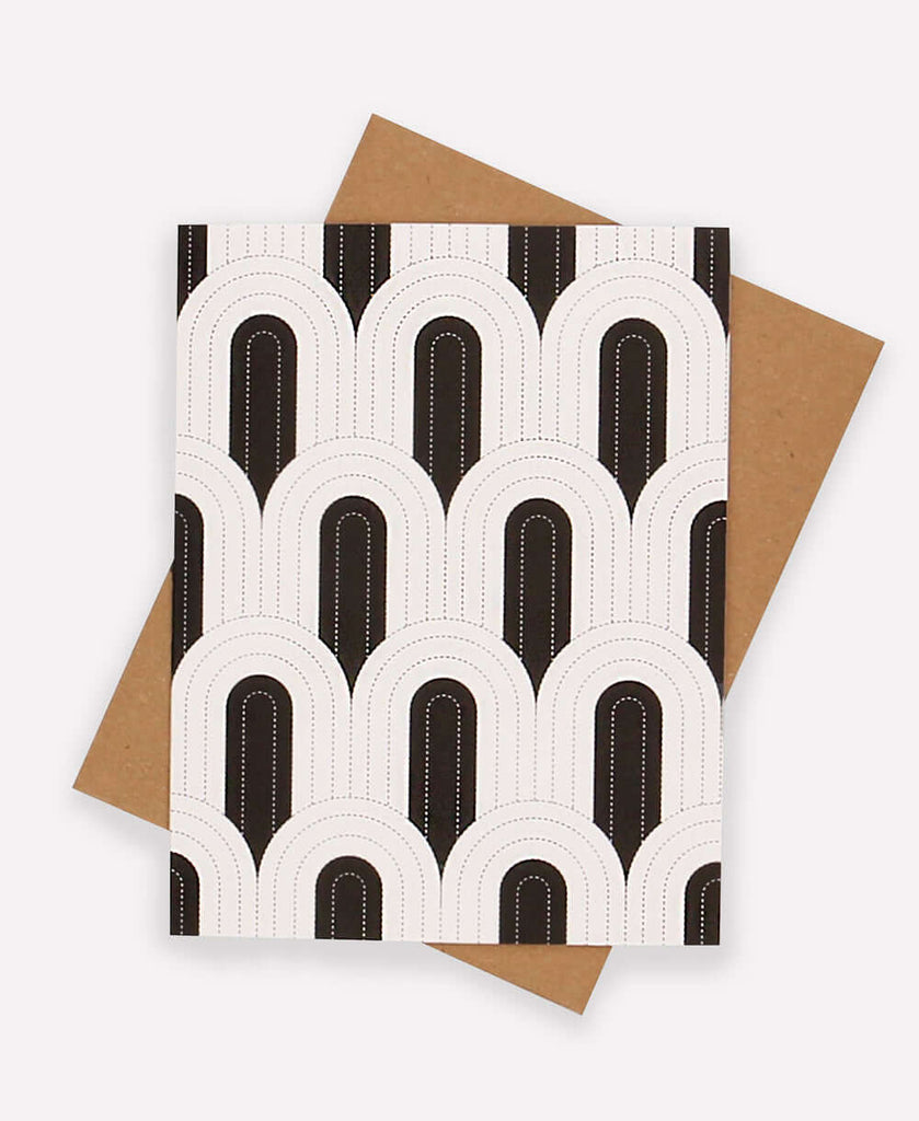 black and white modern notecard design by Anchal