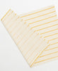 organic cotton yellow and bone ivory striped placemat set of two handmade in India
