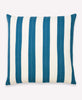 organic cotton royal blue and ivory striped throw pillow by Anchal Project