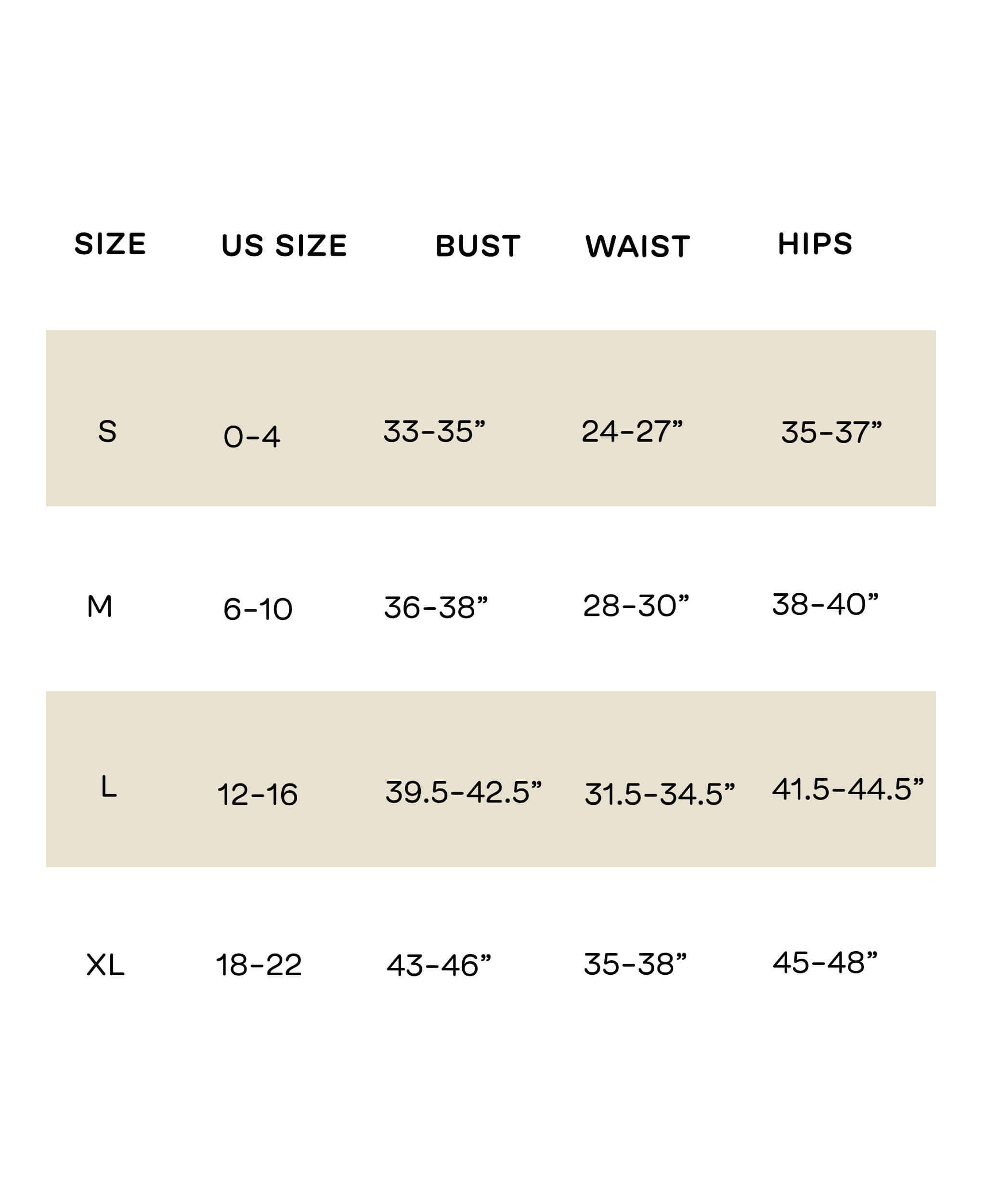 size chart for Anchal Project unisex shirt jacket