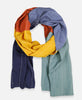 Anchal Project organic cotton scarf with rainbow colorclock design