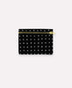 Anchal Project modern cotton coin purse in black with cross-stitch design