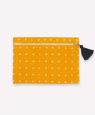 organic cotton handmade pouch clutch sustainably made in India by Anchal artisans